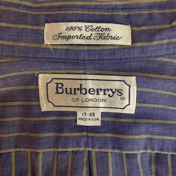Burberry Shirts Burberry Striped Dress Shirt 7 Neck 35 Sleeve Vintage Gently Worn Buttons
